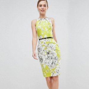 Asos Closet London Belted Pencil Dress
